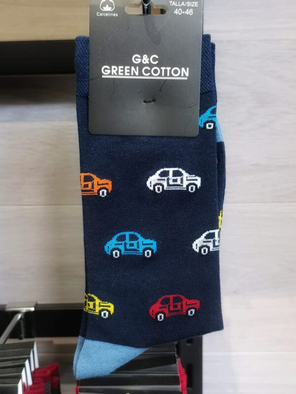 calcetines-divertidos-coches-katxu Calcetines divertidos Coches talla 40-46 con diseño de coches coloridos