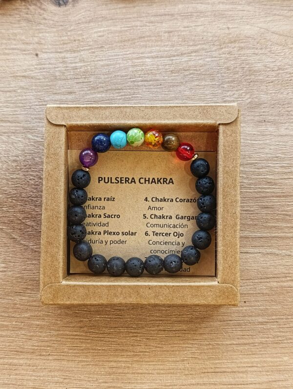 pulsera-chakras-piedra-volcanica-katxu pulsera de chakras con piedra volcanica