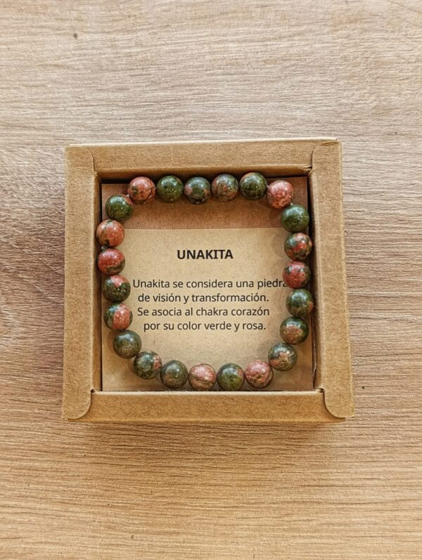 pulsera de piedra unakita